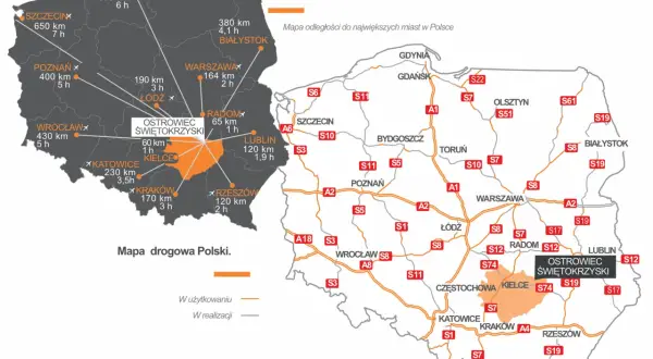 Ostrowiec Świętokrzyski: Dojazd autem, busem, pociągiem wybierz trasę!